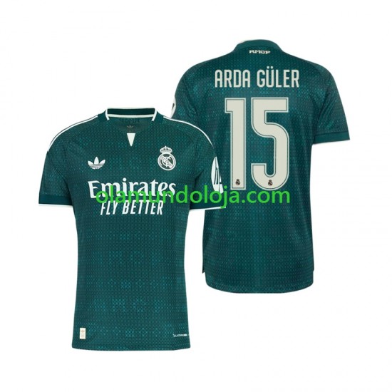 Camisola Real Madrid Arda Guler 15 Homem Equipamento Segundo 2026-2027 Manga Curta